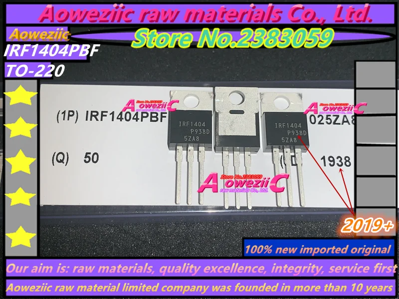 Aoweziic+ новая импортная оригинальная IRF1404 IRF1404PBF-220 IRF1404Z IRF1404ZPBF-220 IRF1404ZS IRF1404ZSTRLPBF TO-263