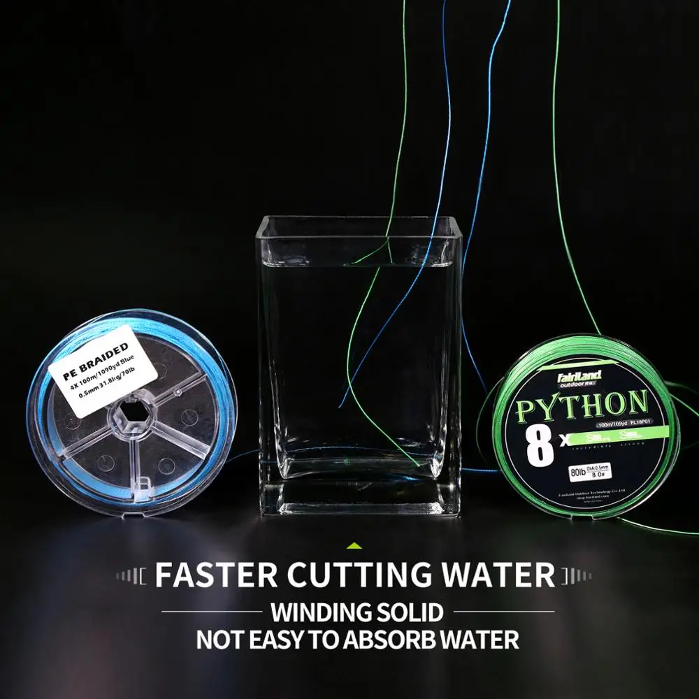 Fairiland плетеная леска 8 нитей 100 м 300 м 500 м Multifilament PE леска 21-80LB морская пресноводная карповая проволока