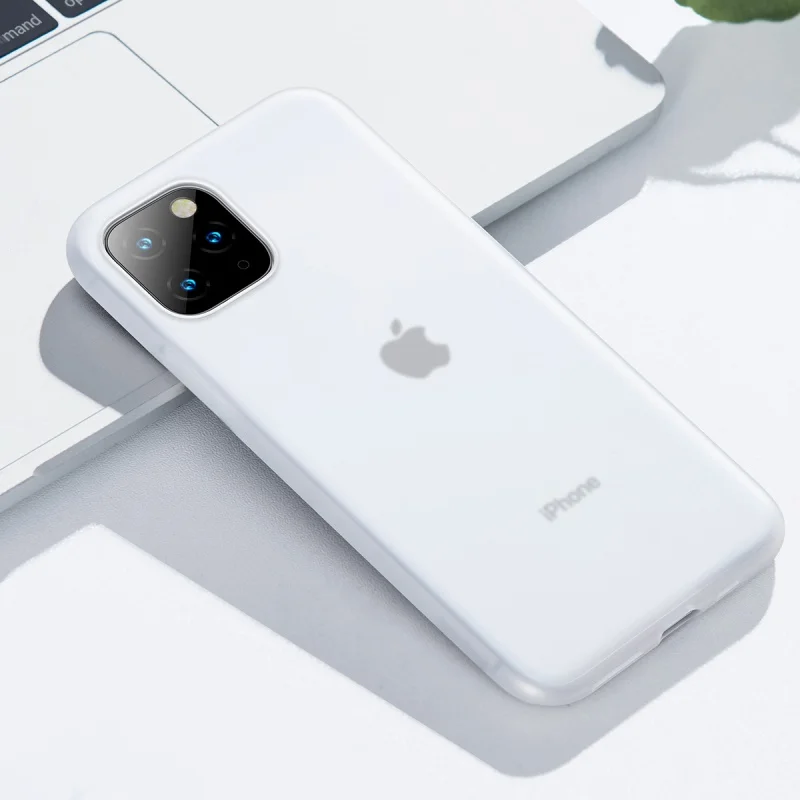 Baseus жидкий силиконовый чехол для iPhone 11, мягкий гелевый Чехол для телефона для iPhone 11pro 11pro Max, чехол для телефона, защитный чехол для телефона - Цвет: Белый