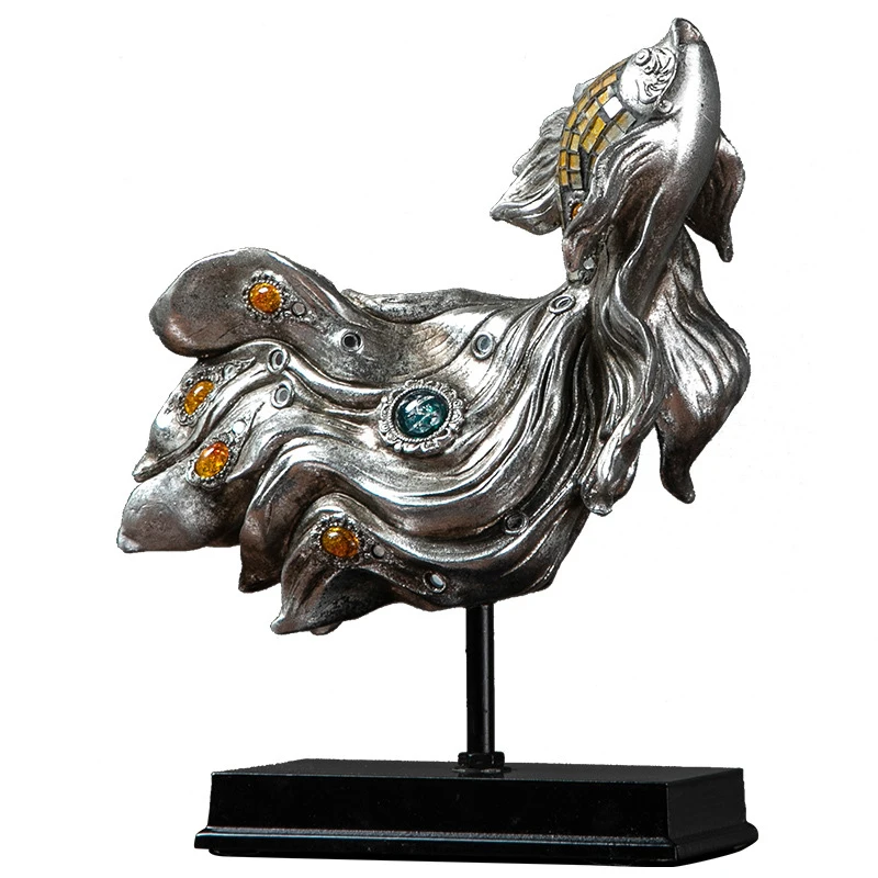 

European Retro Creative Goldfish Ornaments Fish Resin Mascot Home Living Room Porch TV Cabinet Statue Decorations Crafts Gifts