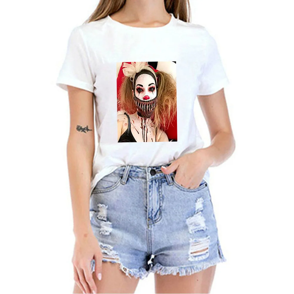 Клоун возвращая душа фильм ужасная Футболка мужская и женская одежда модная