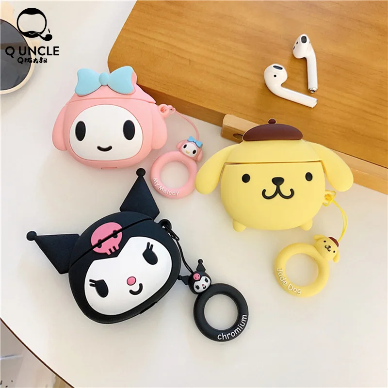 Защитные Чехлы Q UNCLE Cute Anime Duck для Apple Airpods 1/2 поколения Женская Bluetooth гарнитура