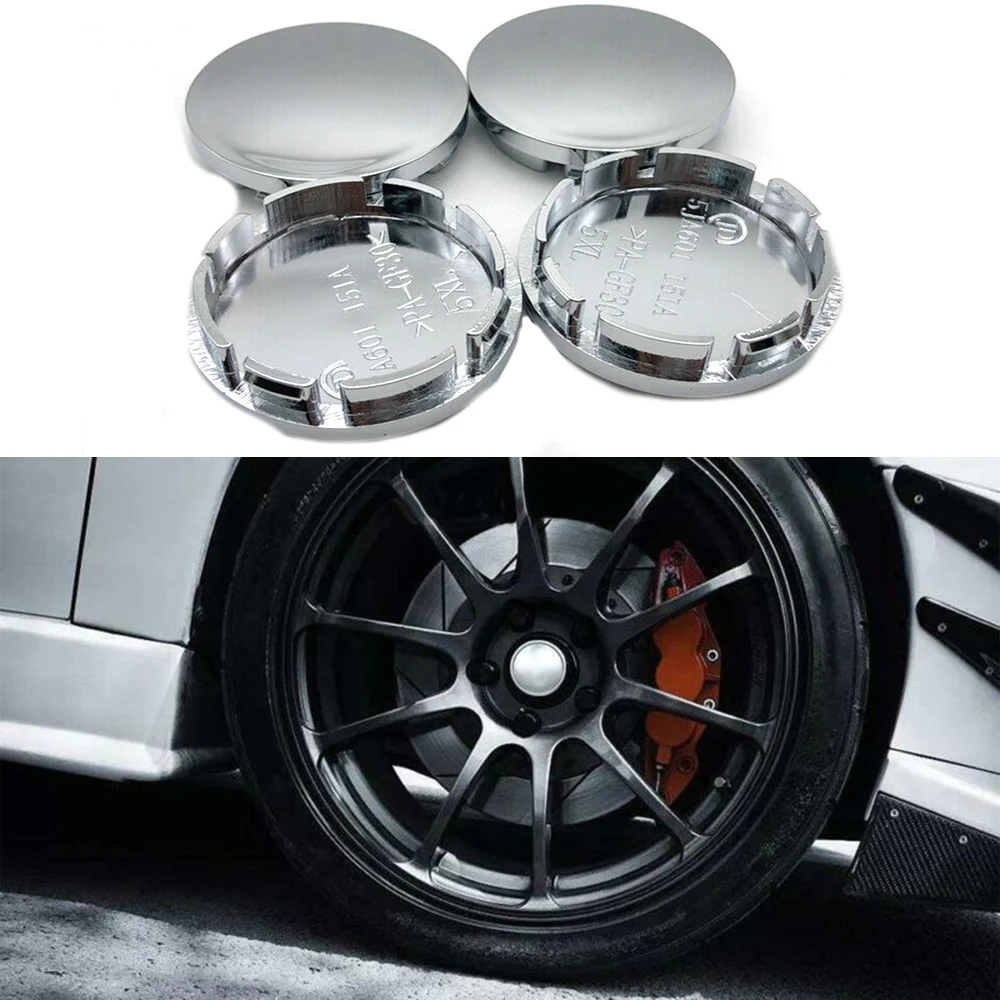 

4Pcs ABS Chrome 56mm Car Wheel Center Cap Hub Tyre Rim Hub Cap Cover Car Styling Accessories Universal