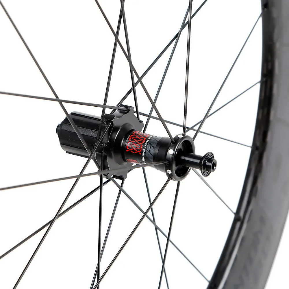 

RS carbon-covered four-axis road wheel group Coda flat strip 88 knife carbon ring 700C race road wheel group