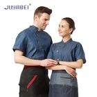 Униформа шеф-повара, костюм для суши, дышащие топы с короткими рукавами, рубашка для ресторана, кухни, для мужчин и женщин, для кафе и кулинарии