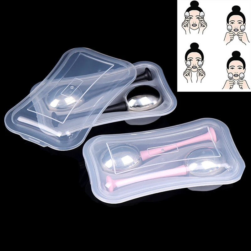 2pcs Facial Ice Globes Face Eye Massager Stainless Steel Cooling Cryo Spa For Anti Aging Skin Care Tool Beauty | Красота и здоровье