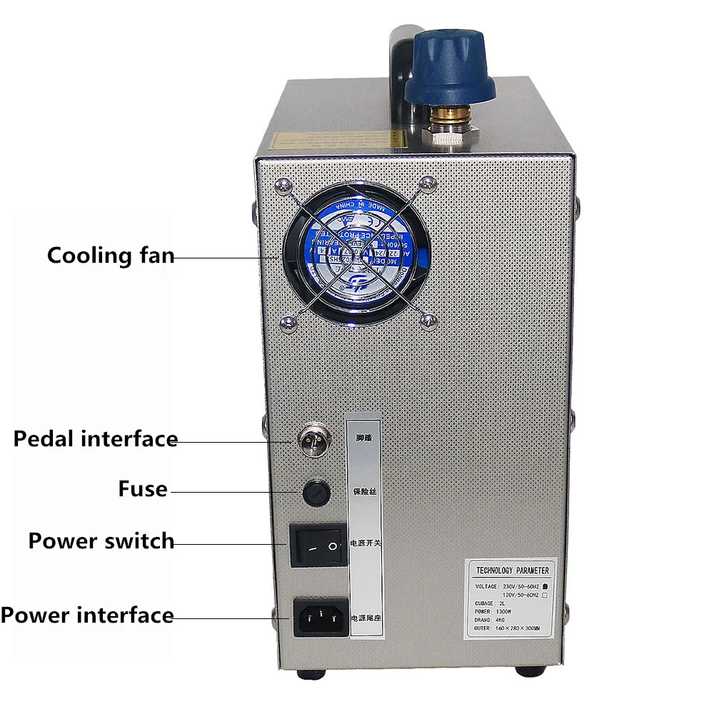 2L 1300W Нержавеющая сталь ювелирные изделия пароочиститель драгоценный камень
