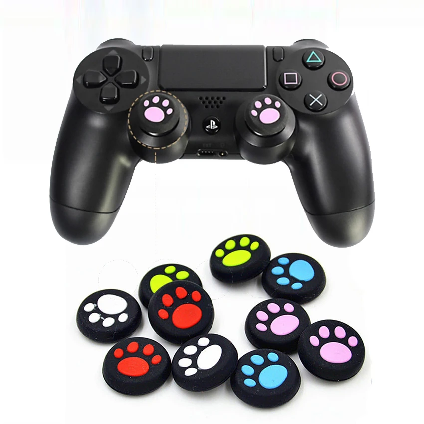 

2Pc Soft Silicone Thumb Stick Grips Cap Case For PS4/3/XBOX One 360 Controller Console Handle Cat Claw Joystick Protective Cover