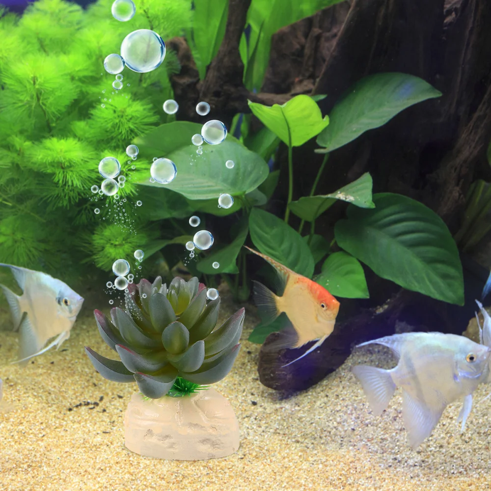 Аквариумная скульптура из смолы суккулентная фигура аквариум пейзаж украшение