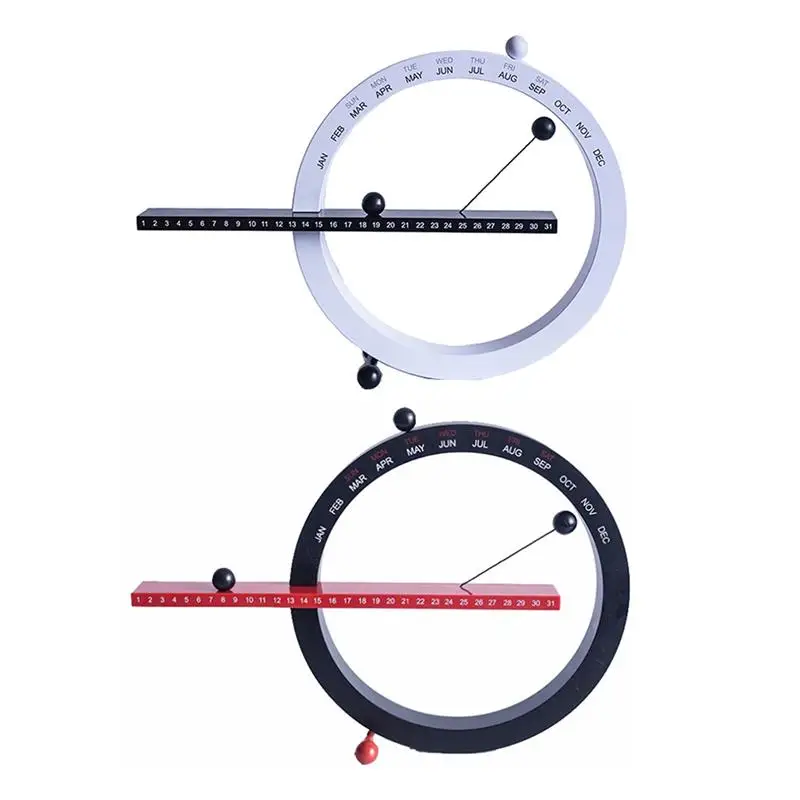 

2021 Creative Magnetic Ball Clock Perpetual Wall Calendar Novelty Home Decor European Style Living Room Bedroom Ornaments