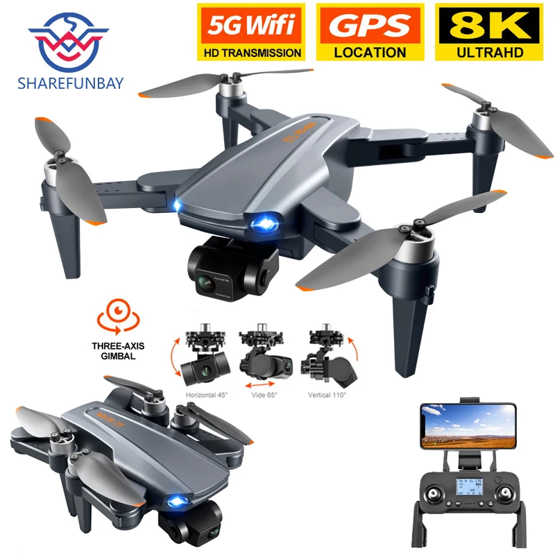 

2022 New RG106 Drone 8k Dual Camera Profesional GPS Drones With 3 Axis Brushless Rc Helicopter 5G WiFi Fpv Drones Quadcopter Toy