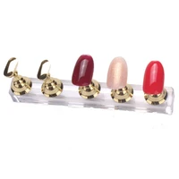 nail tips display stand checkerboard chessman design magnet adsorption metal nail art practice showing shelf for salon