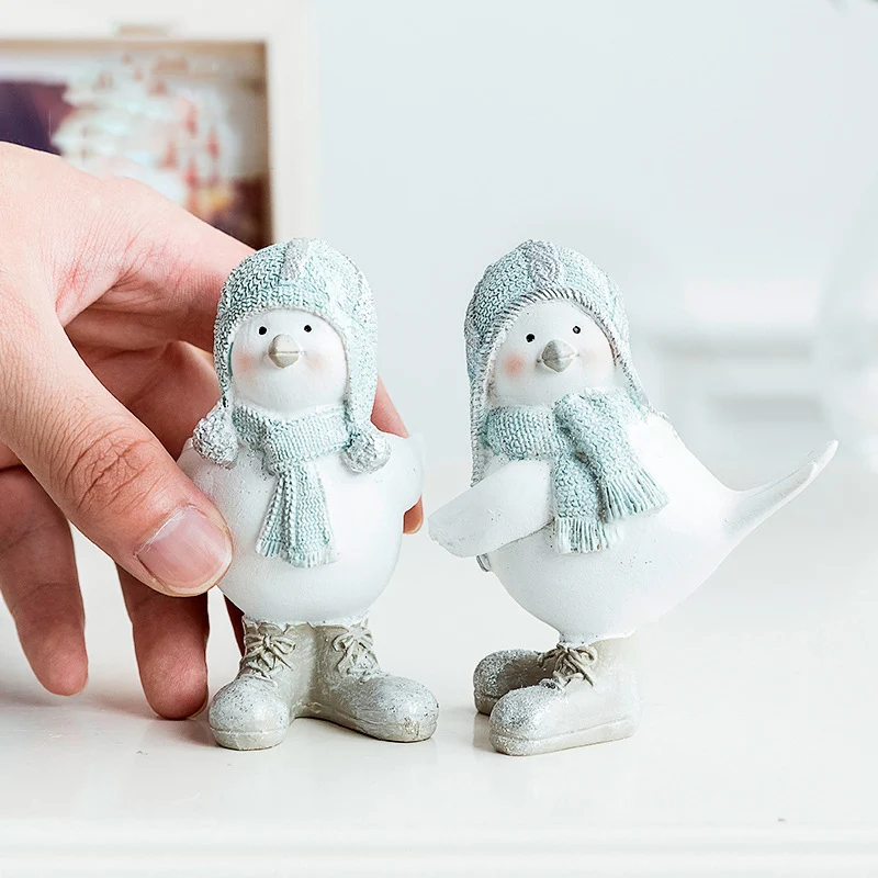 Нордическая птица изделия из смолы модель фигурки Креативные Куклы миниатюры прополка украшение дома аксессуары подарки на день рождения Детские игрушки