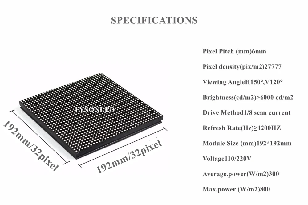 Наружная Светодиодная панель RGB P6 32x32 пикселей видео высокое