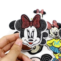 disney diy trumpet mickey minnie embroidery cloth stickers clothes t shirt hat hole patch stickers clothing accessories