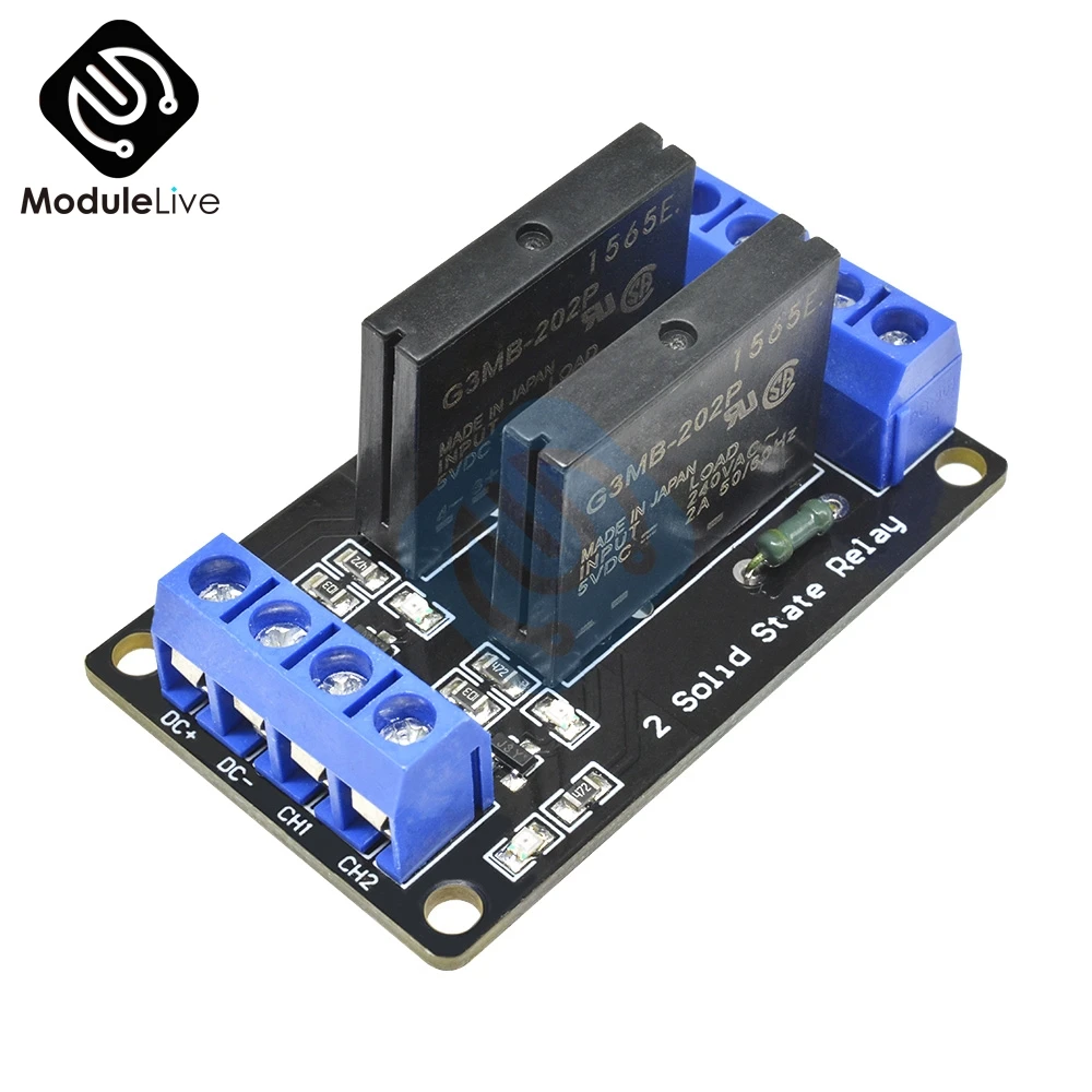 G3MB-202P 5 В DC 2-канальный твердотельный релейный модуль для Arduino высокоуровневый