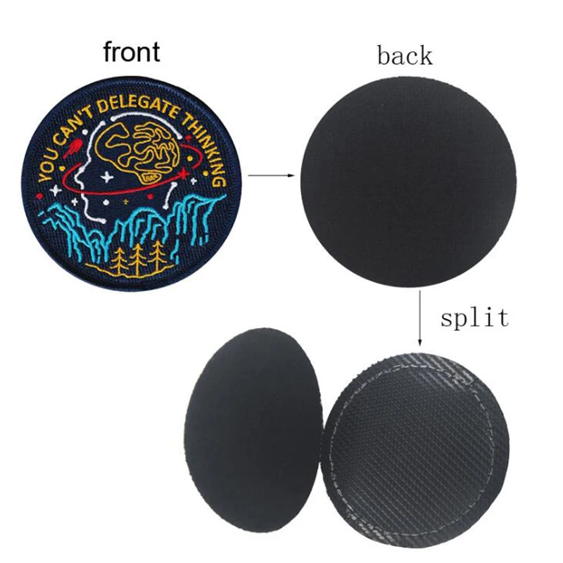 Вышивка значков вы не можете отражать мозговое мышление вышитая наклейка одежда