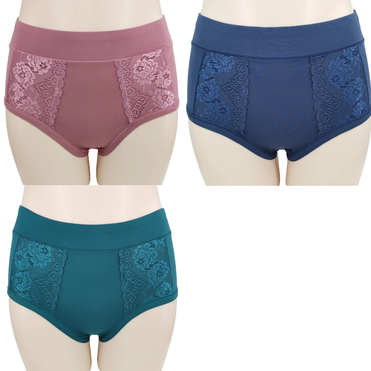 

Sexy Lace Women's Briefs Modal Mid Waist Ladies' Briefs Breathable Woman Panty 2021 New Female Panti Free Shipping 3Pcs/Lot