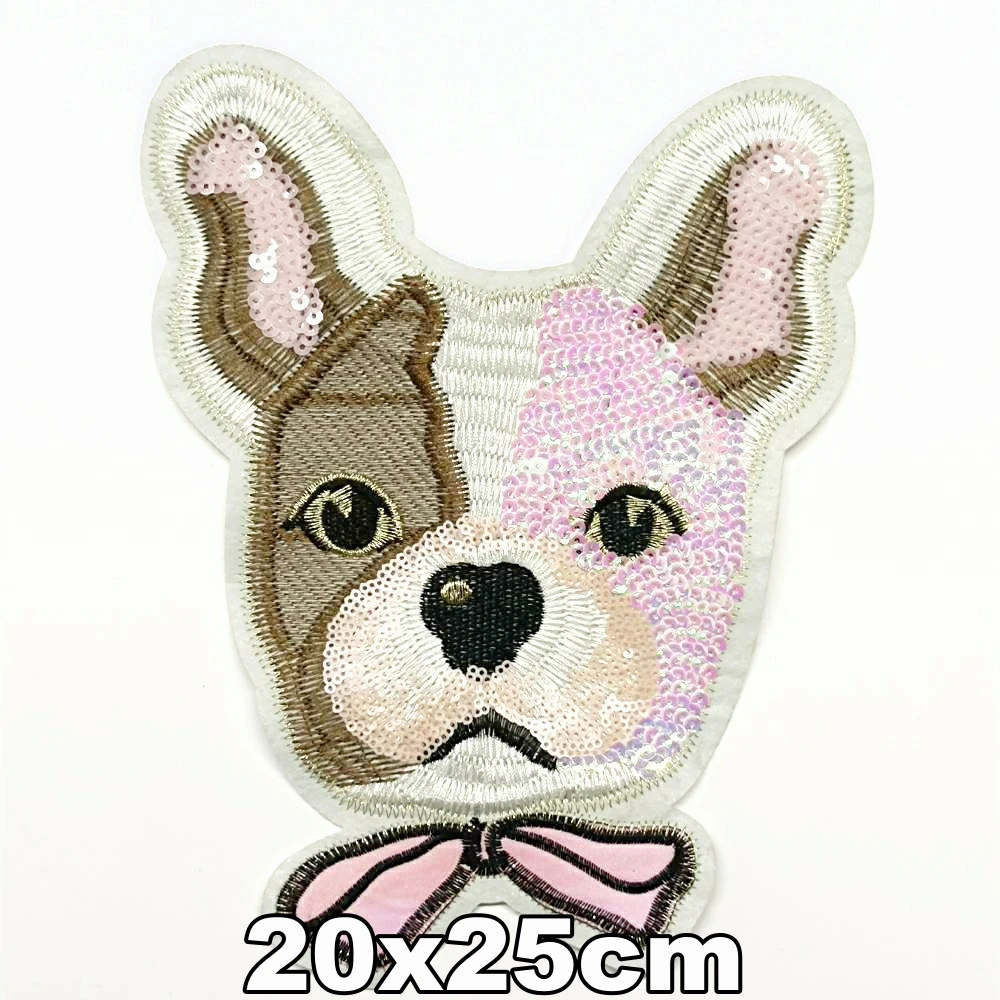 

DIY large embroidery big dogs animal cartoon patches for clothing QR-3377