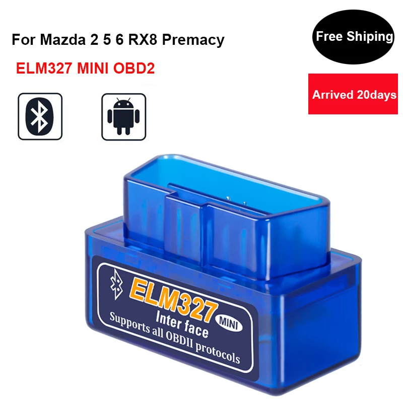 OBD2 для Mazda 6 3 RX8 Premacy V2.1 ELM327 OBD2 сканер ELM 327 Bluetooth OBD2 считыватель кодов сканирующий адаптер инструменты для диагностики автомобиля