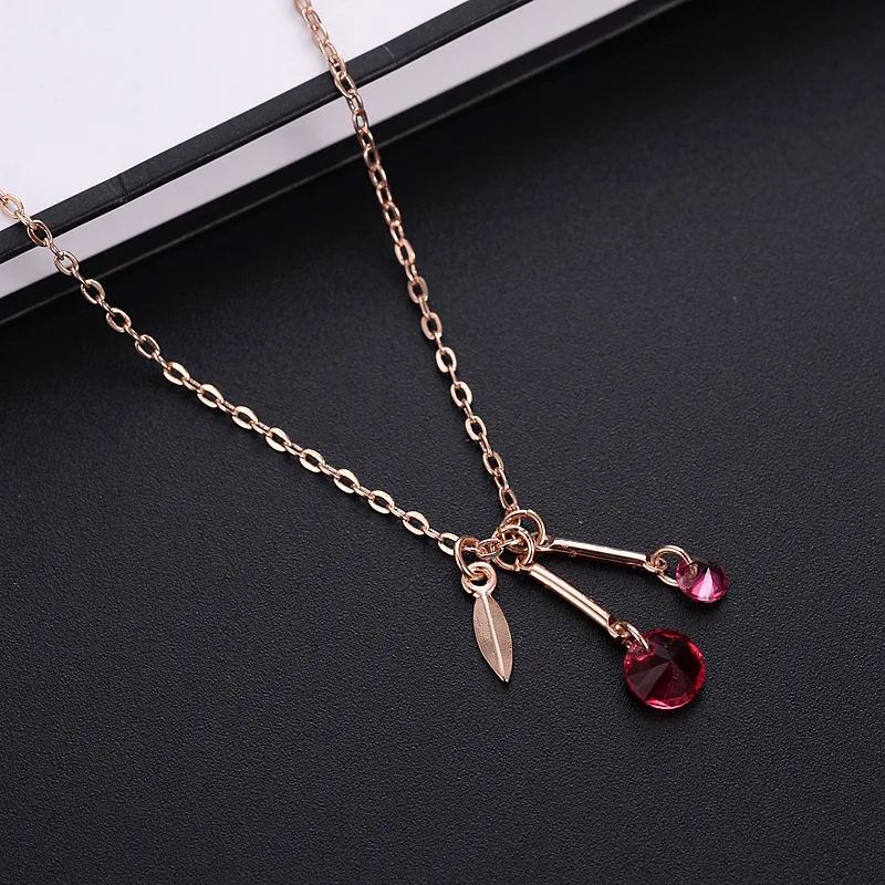 

Fashion simple geometric necklace pendant female leaf wild necklace