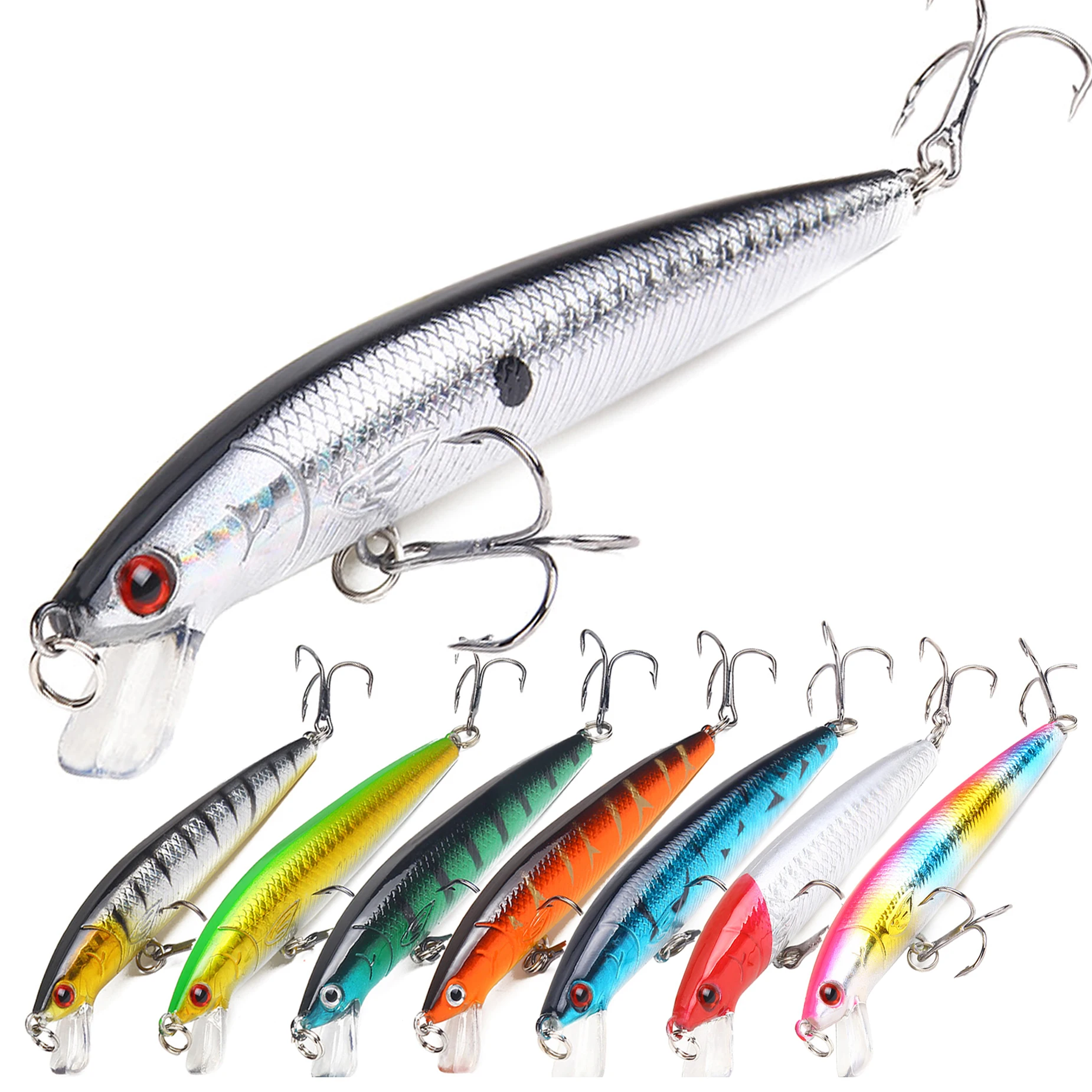 

1pc Minnow Fishing Lure 7g 10cm Floating Aritificial Crankbait 3D Eyes Hard Lures Fishing Tackle for Outdoor Fishing