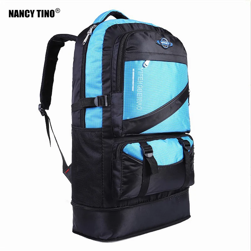 

NANCY TINO 60L Waterproof Men Nylon Backpack Travel Pack Sports Bag Pack Outdoor Mountaineering Hiking Climbing Camping Backpack