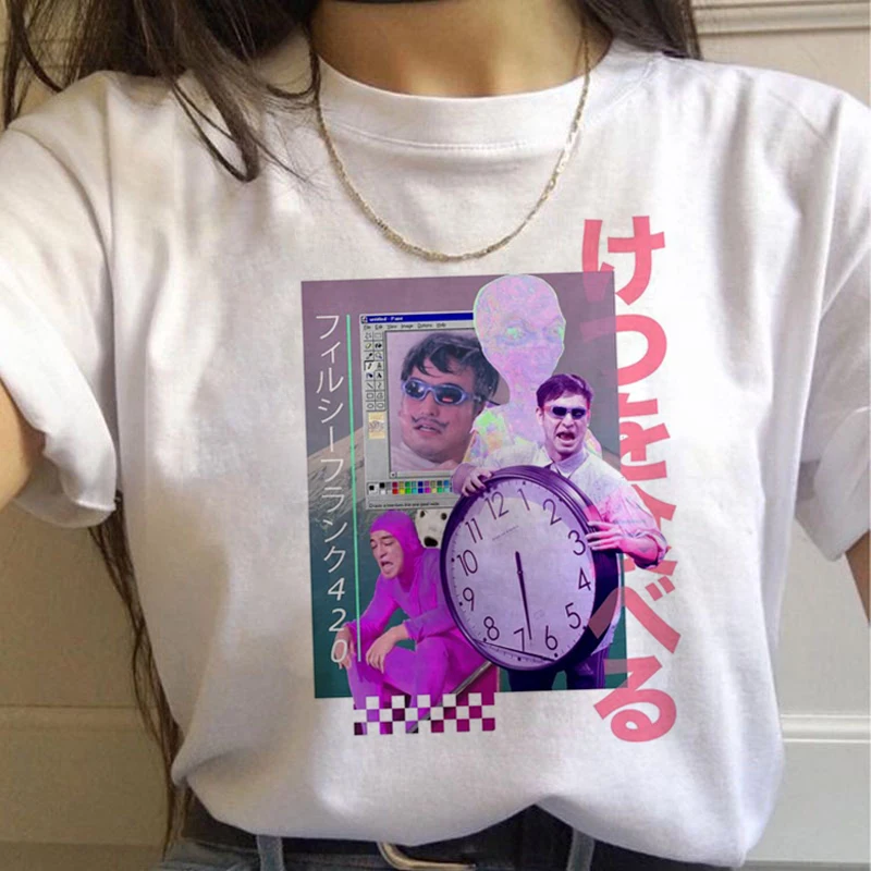 Эстетика Vaporwave 90s модные футболки для женщин Harajuku Ullzang Графический Забавный