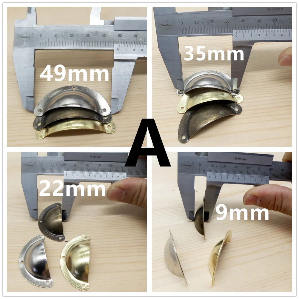 Старинный латунный корпус Серебряная ручка раковина вытяжка кухонный шкаф