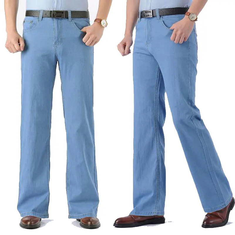 

Men's Wide Leg Loose Flare Jeans Men's Big Feet Straight Jeans Pants Size 28- 40