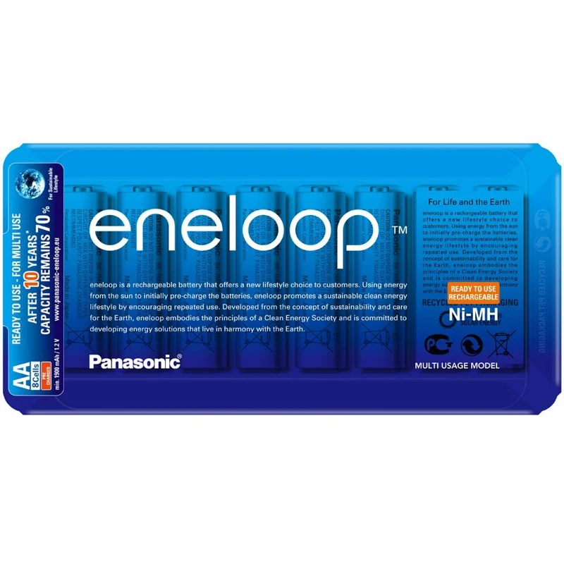 Аккумуляторы Panasonic eneloop (AA) BK-3MCCE/8LE 1900 mAh Ni-MH 8 шт | Электроника