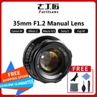 Алюминиевая линза 7artisans с большой диафрагмой 35 мм F1.2 для Sony E Canon APS-C Fuji FX M43 Nikon Z Mount Photography