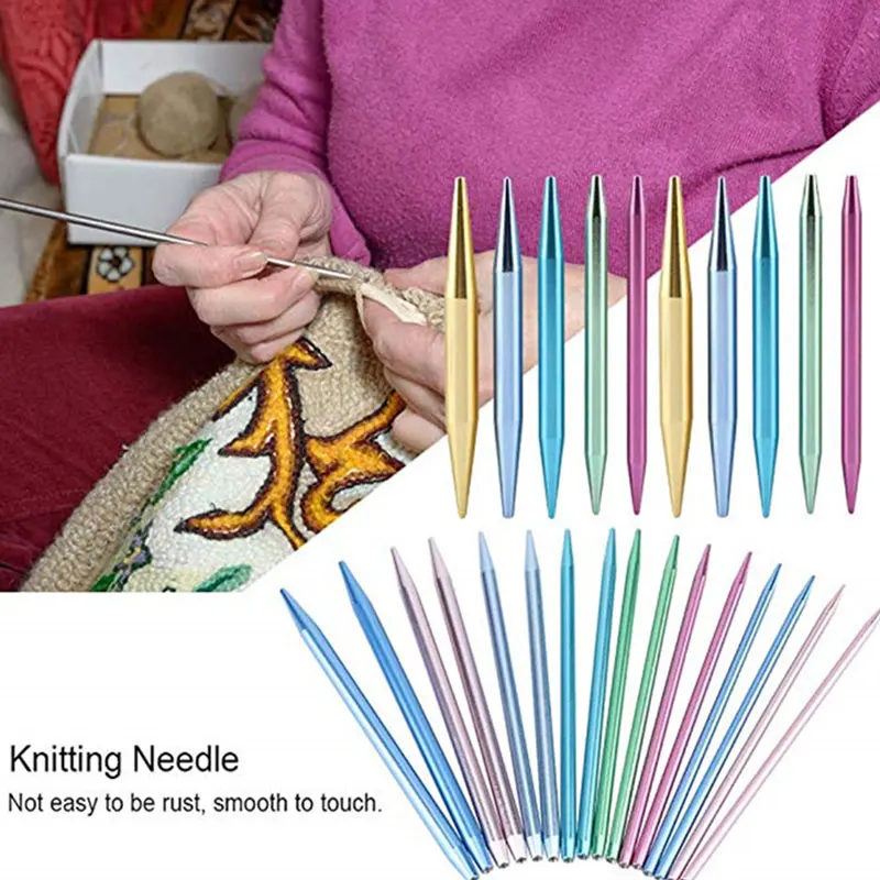 Алюминиевый круговой вязальный набор иголок Сменный Набор для ручной вязки
