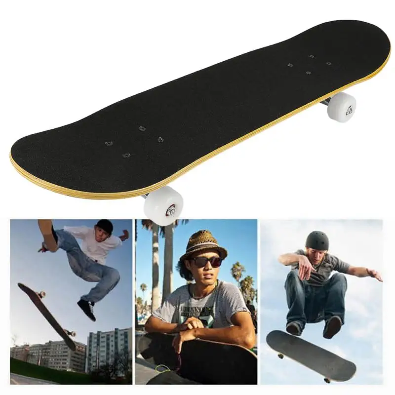 

Four-wheeled Maple Silent Skateboard 79*20*13cm Skate Board Sports For Kids Adult Beginner Teens Long Board Skateboard HWC