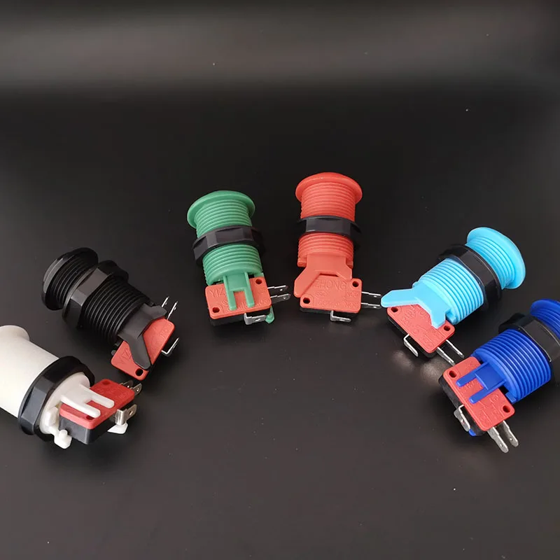 6 шт. кнопка для аркады фиолетовая в американском стиле длинная с переключателем