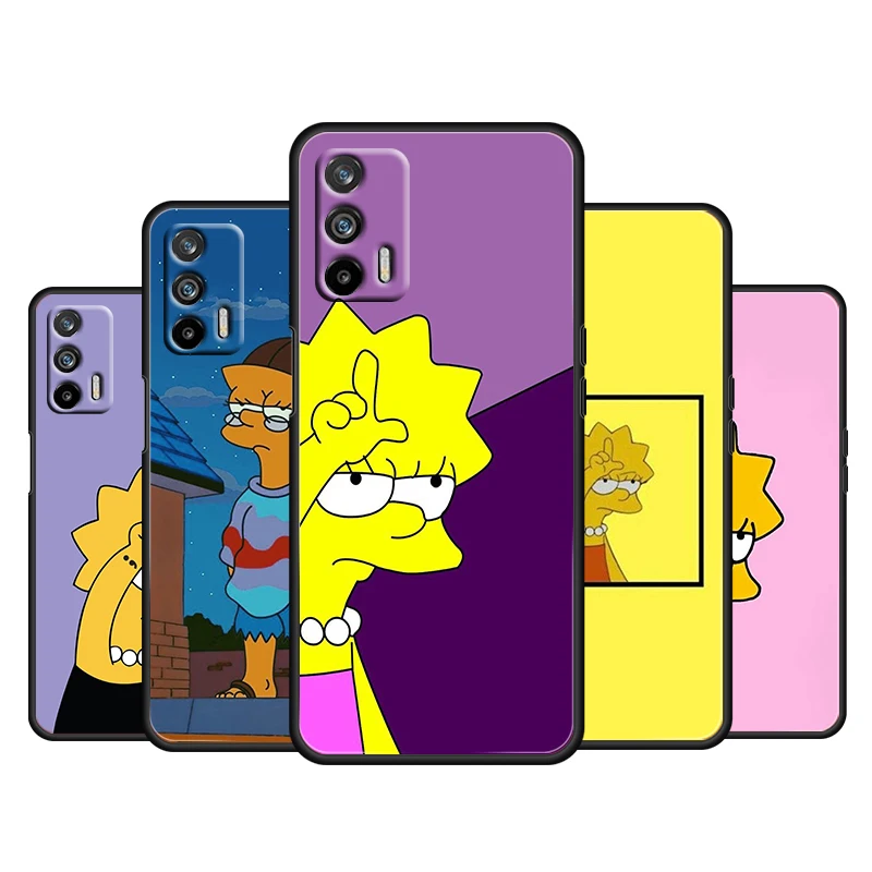 

Simpsons sister funny For OPPO Realme GT Explorer Master Neo Flash Edition C21 C20 C15 C11 C3 Soft Black Phone Case