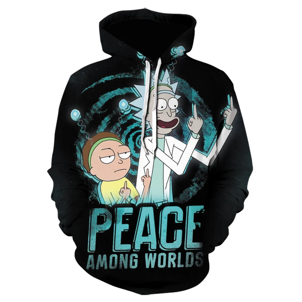 Новинка осень/зима толстовка аниме Рик 3D для мужчин и женщин Модная молодежная