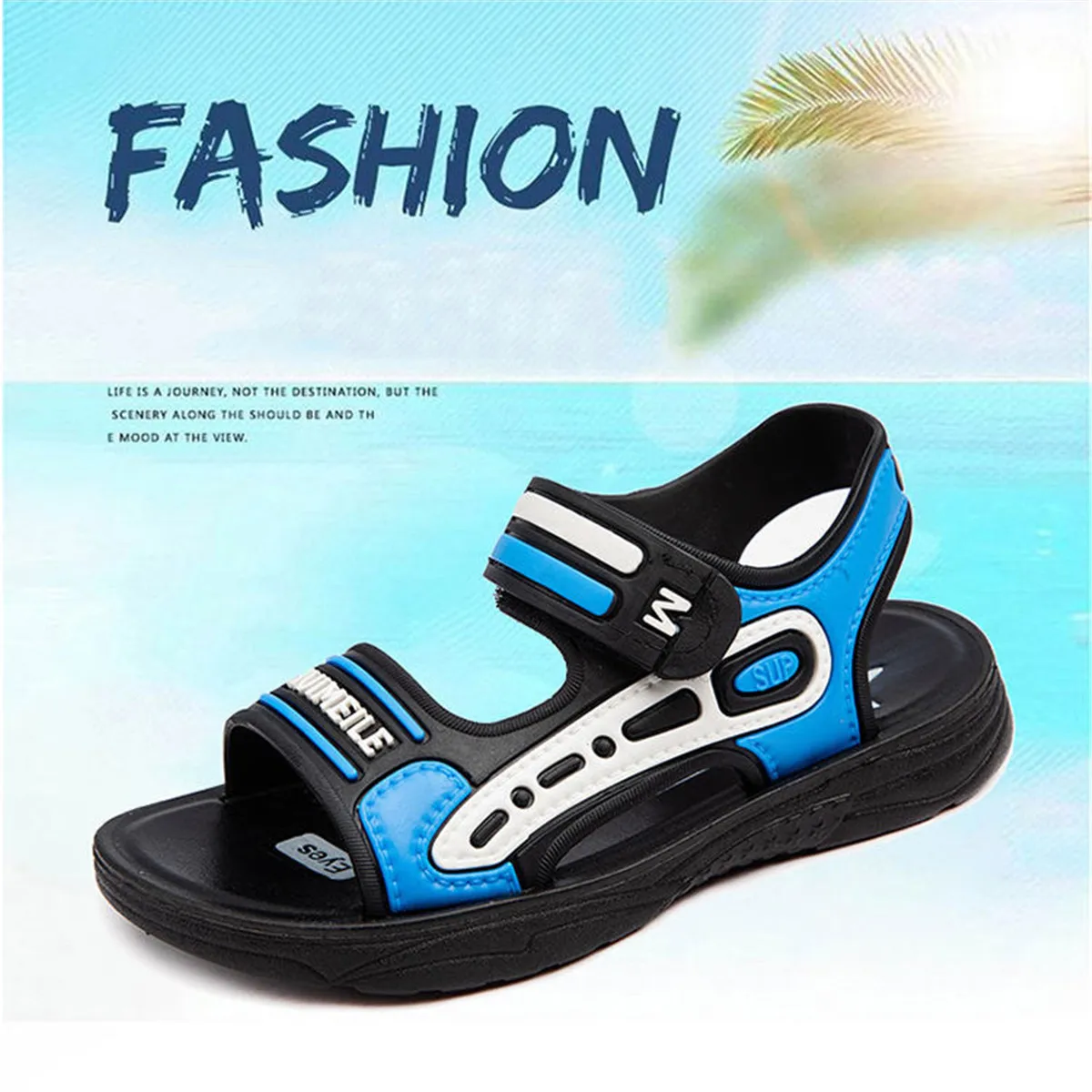 

2021 Summer New Handsome Little Boy Pupils Non-Slip Soft Bottom Baby Beach Shoes