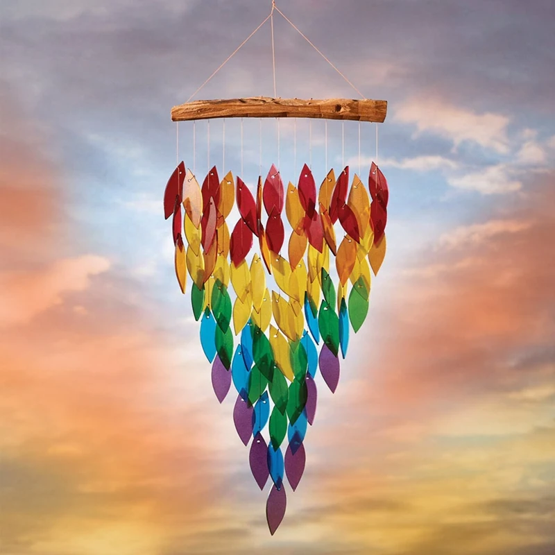 Тропические радужные листья колокольчики украшение для дома спиральный хвост