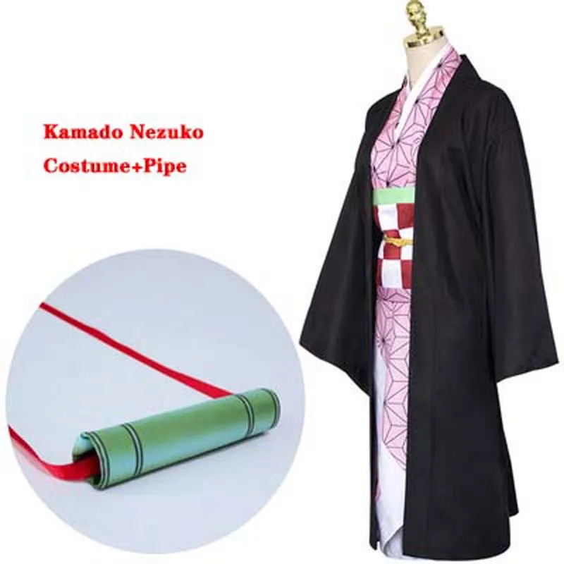 Новый аниме демон убийца Kimetsu без Yaiba Косплэй костюм камадо Nezuko Хэллоуин