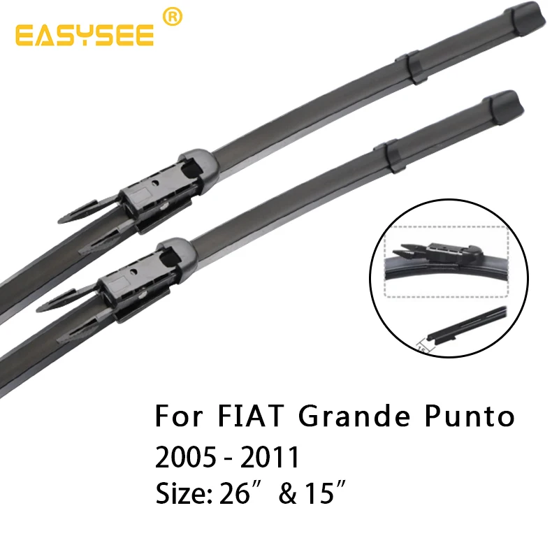 Автомобильные щетки стеклоочистителя PNSL для FIAT Grande Punto Fit Pinch Tab Arms 2005 2006 2007 2008 2009 2010