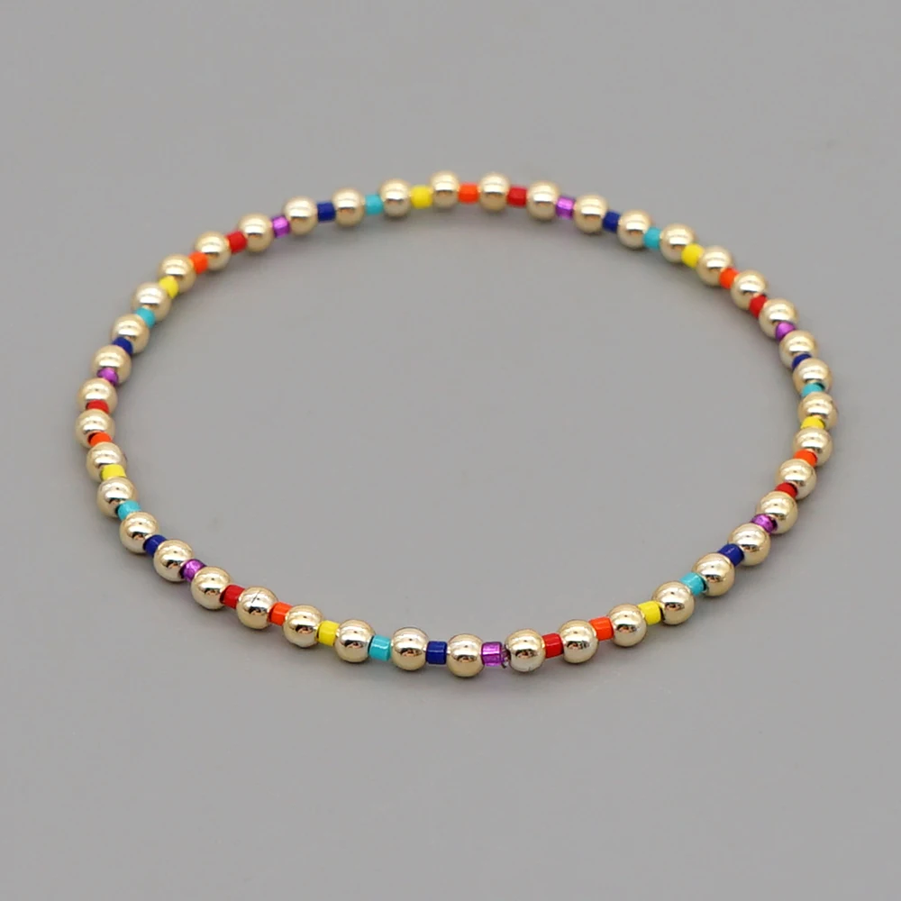 Go2Boho радужные браслеты Миюки браслет из бисера для девушки подарок подруге
