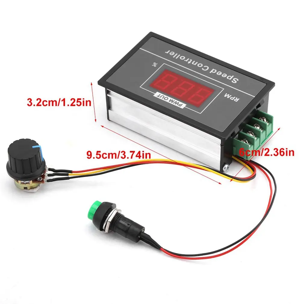 

30A digital LED display 0 ~ 100% adjustable 6-60v PWM motor governor digital display motor governor