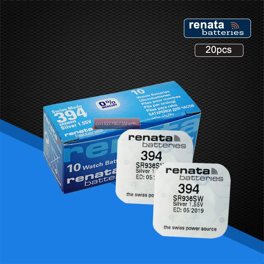 20 шт./упаковка батарейки renata 394 SR936SW AG9 | Электроника