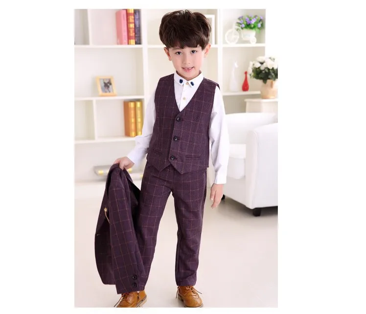 Весенне-осенние новые повседневные Костюмы для мальчиков жилеты детская одежда