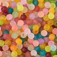 100pcs 46810mm mixed color round transparent frosted glass beads for bracelet necklace diy jewelry making accessories