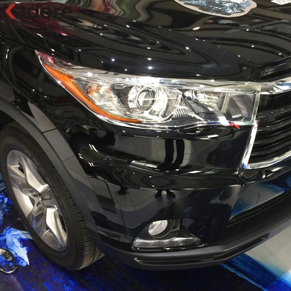 Крышка передней лампы из АБС пластика для Toyota high Lander 2014 2015 отделка корпуса фар