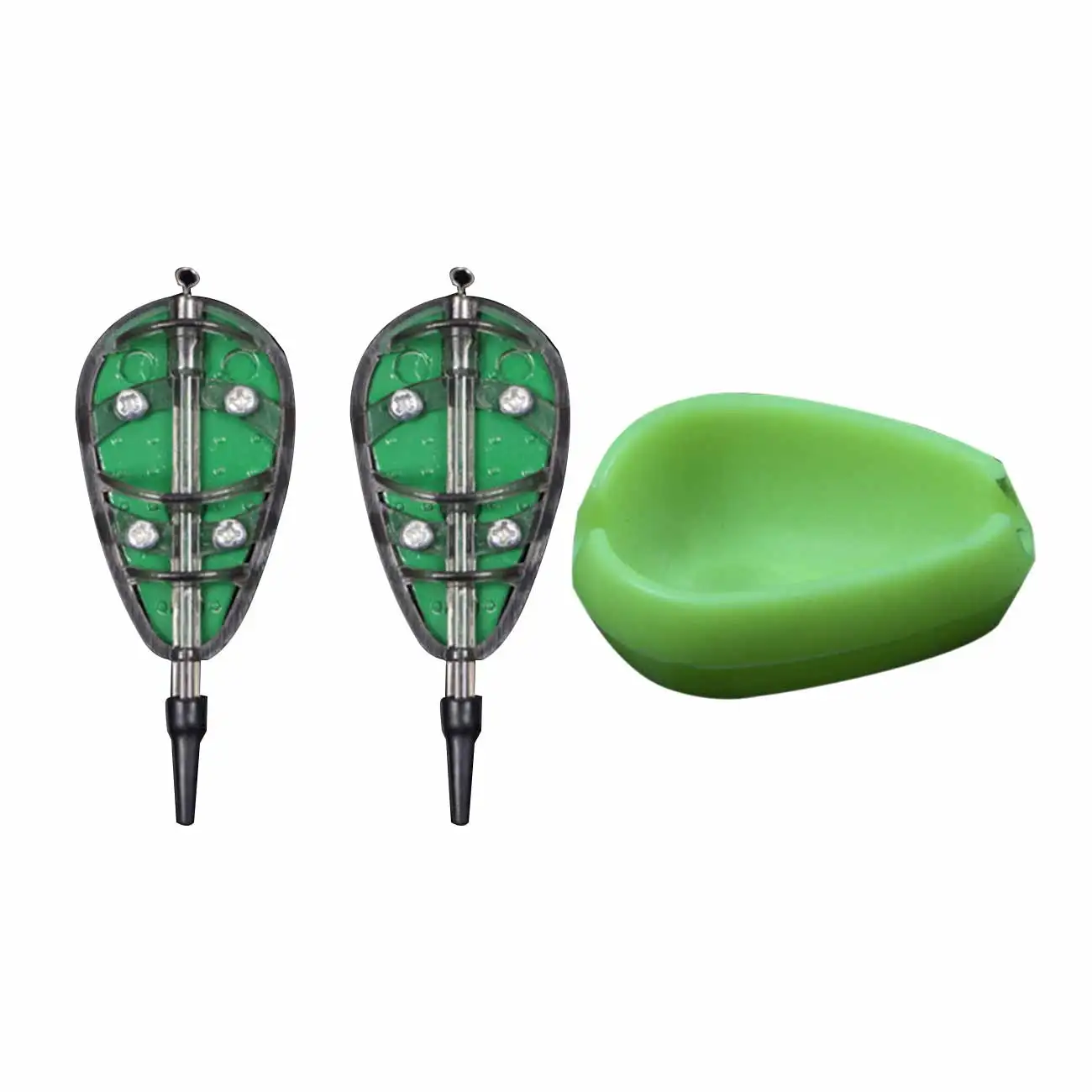 

1pcs Fishing Feeder Set Portable Inline Method Feeders Bait Moulding Cap Lead Fishing Lure Cage Fishing Accessories