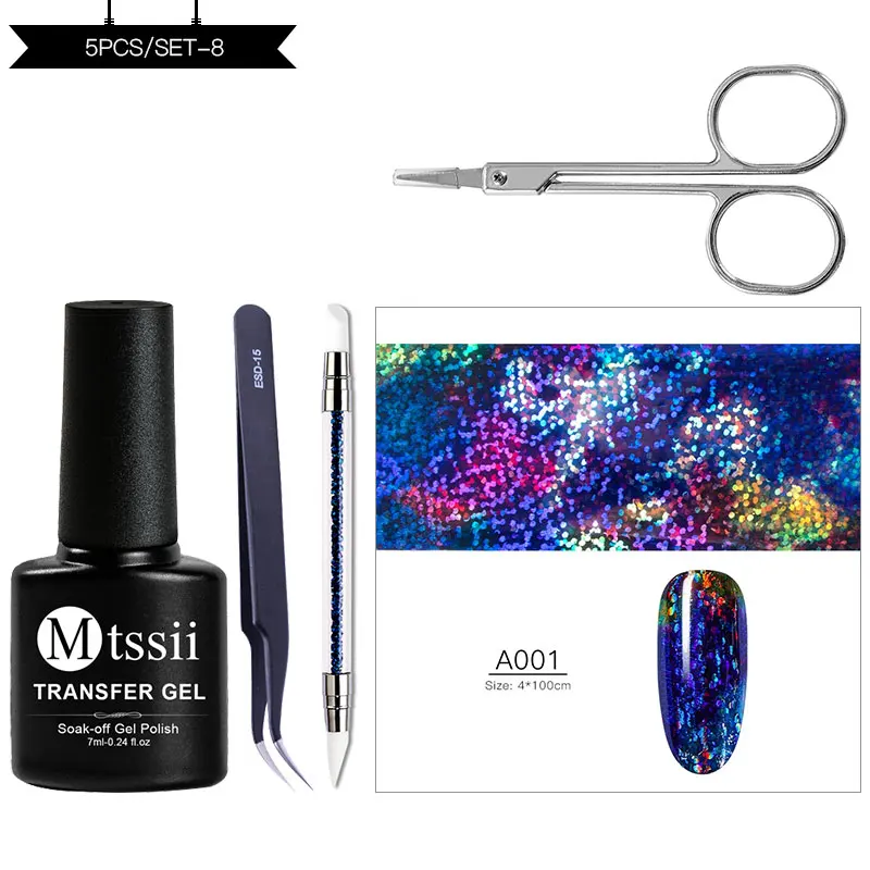 Переводная фольга набор гель для ногтей клейкая наклейка искусственная звездное