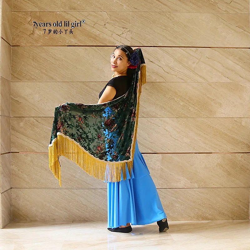 Шарф фламенко платье шарф в русском стиле украинские шали с бахромой